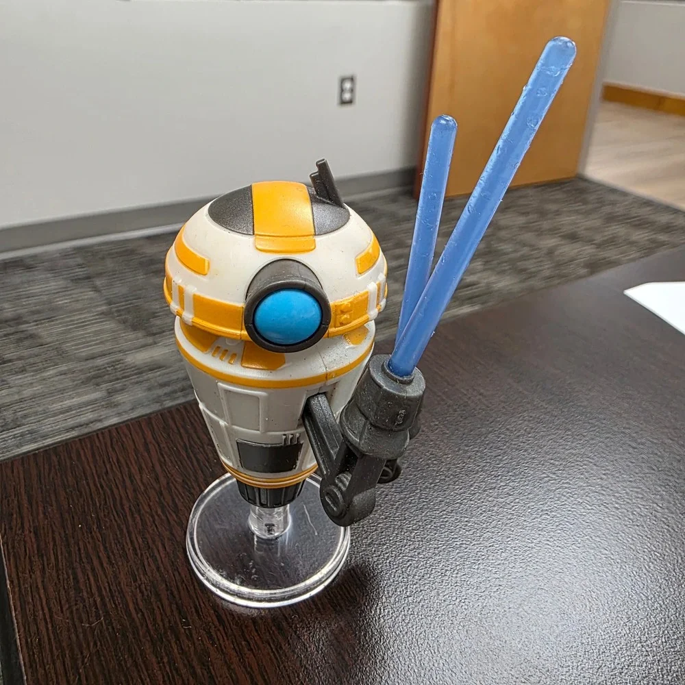 Star Wars Droid Depot Training Remote Droid Figure Orange White Blue 4 Inch